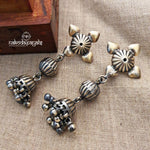 Oxidised Flower Jhumka