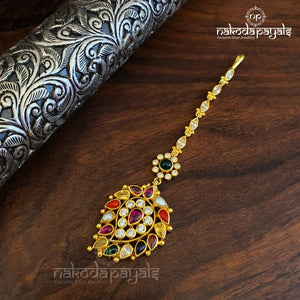 Navarathna Mango Designed Maang Tikka (Gm0093)