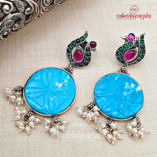 Striking Peacock Chandbali