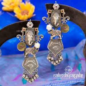 Ganesha Tribal Ghungroo Earrings