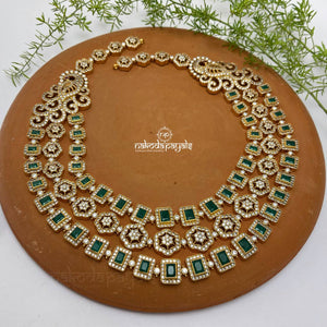 Triple Layered Emerald Necklace