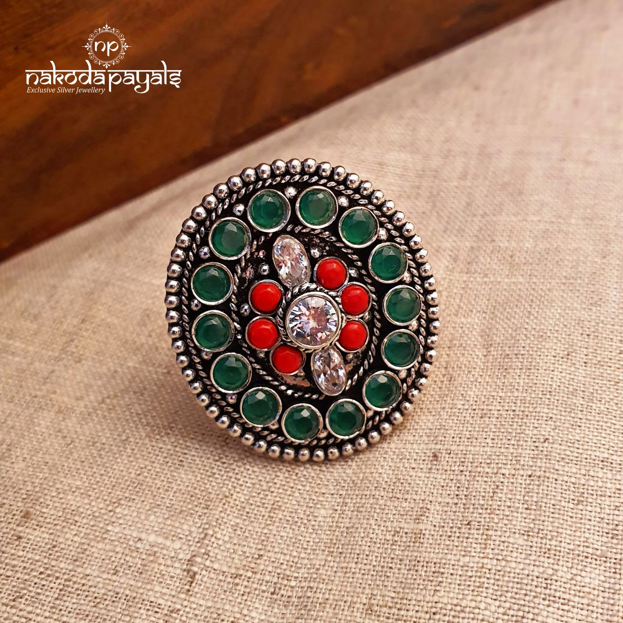 Beauticious Emerald Coral Ring