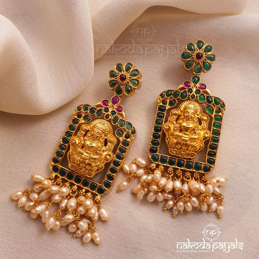 Green Lakshmi Guttapusalu Chandbali