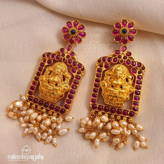 Red Lakshmi Guttapusalu Chandbali