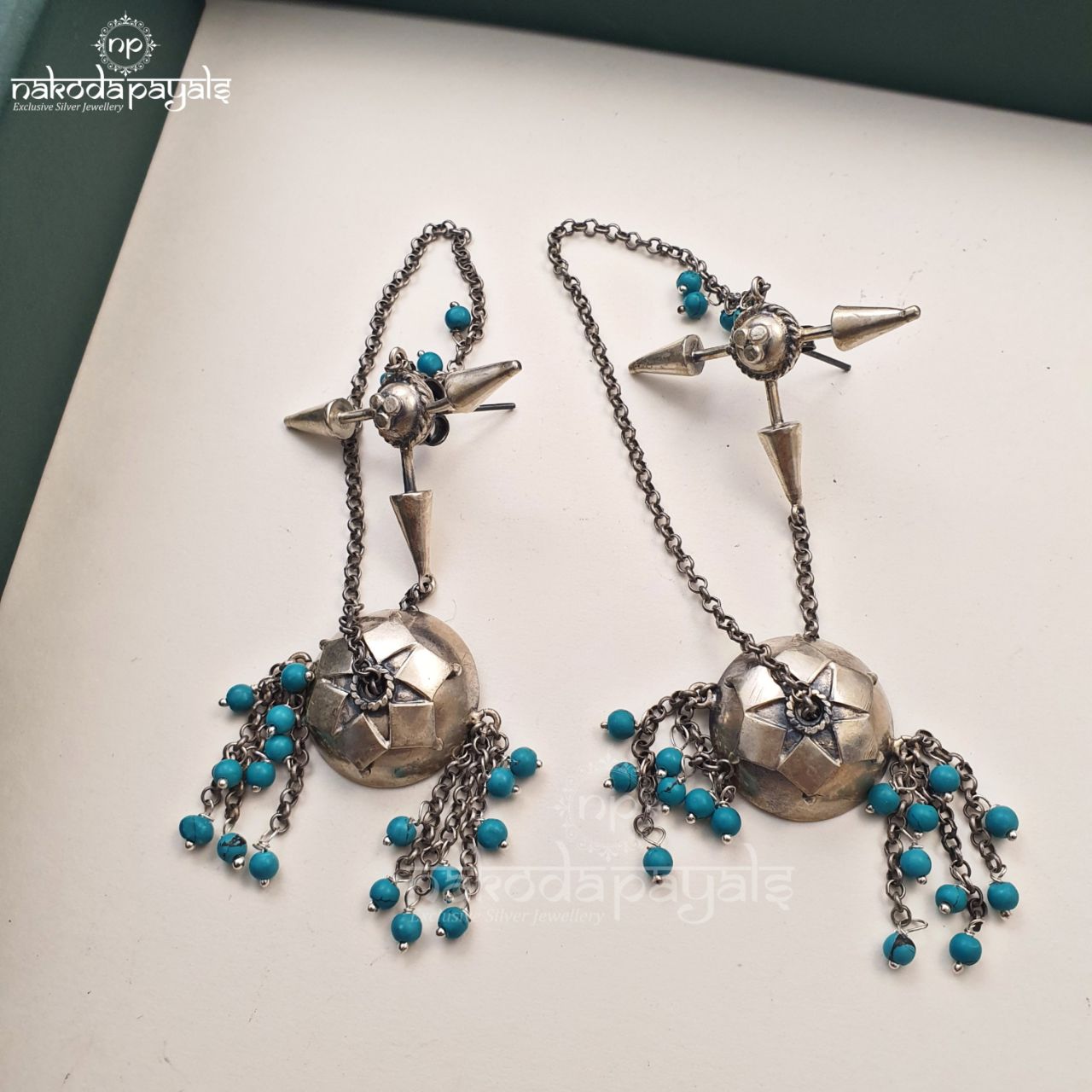 Starry Turquoise Earrings With Maati