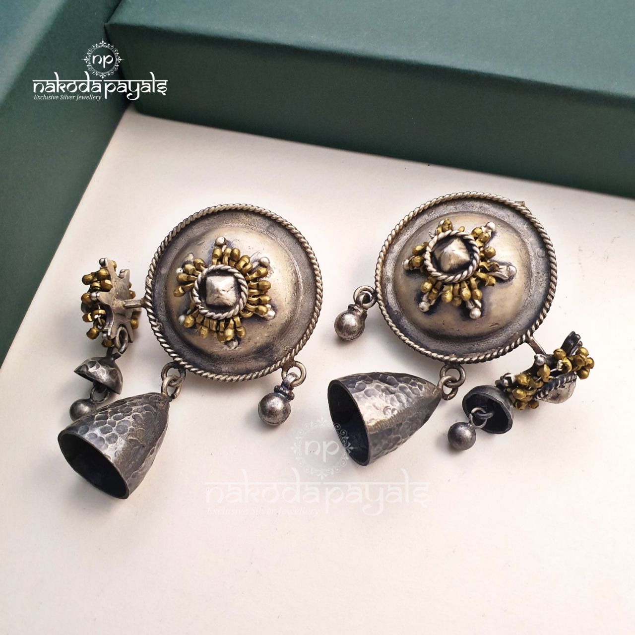 One Of A Kind Oxidised Jhumka