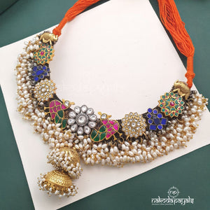 Grand Jhumka Drop Neckpiece