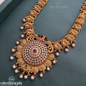 Peacock Lakshmi Coined Neckpiece