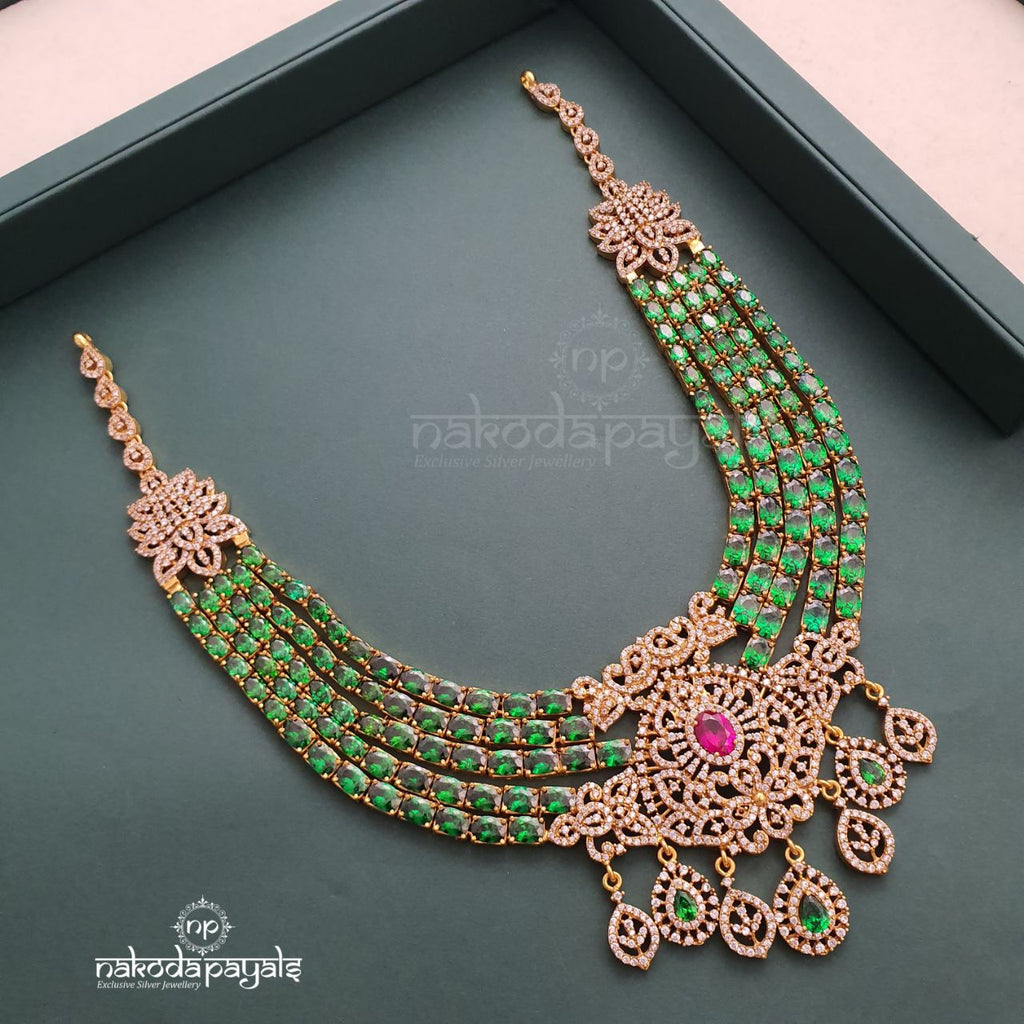 Glittering Green CZ Neckpiece