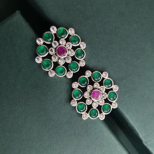 Green Floral Studs (Variants Listed)