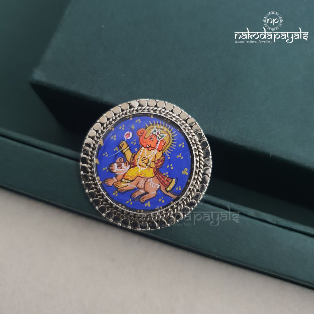 Blue Ganesha Finger Ring