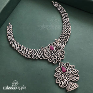 Classy CZ Jhumki Drop Neckpiece