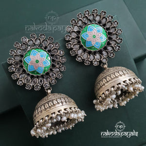 Big Floral Polki Jhumka