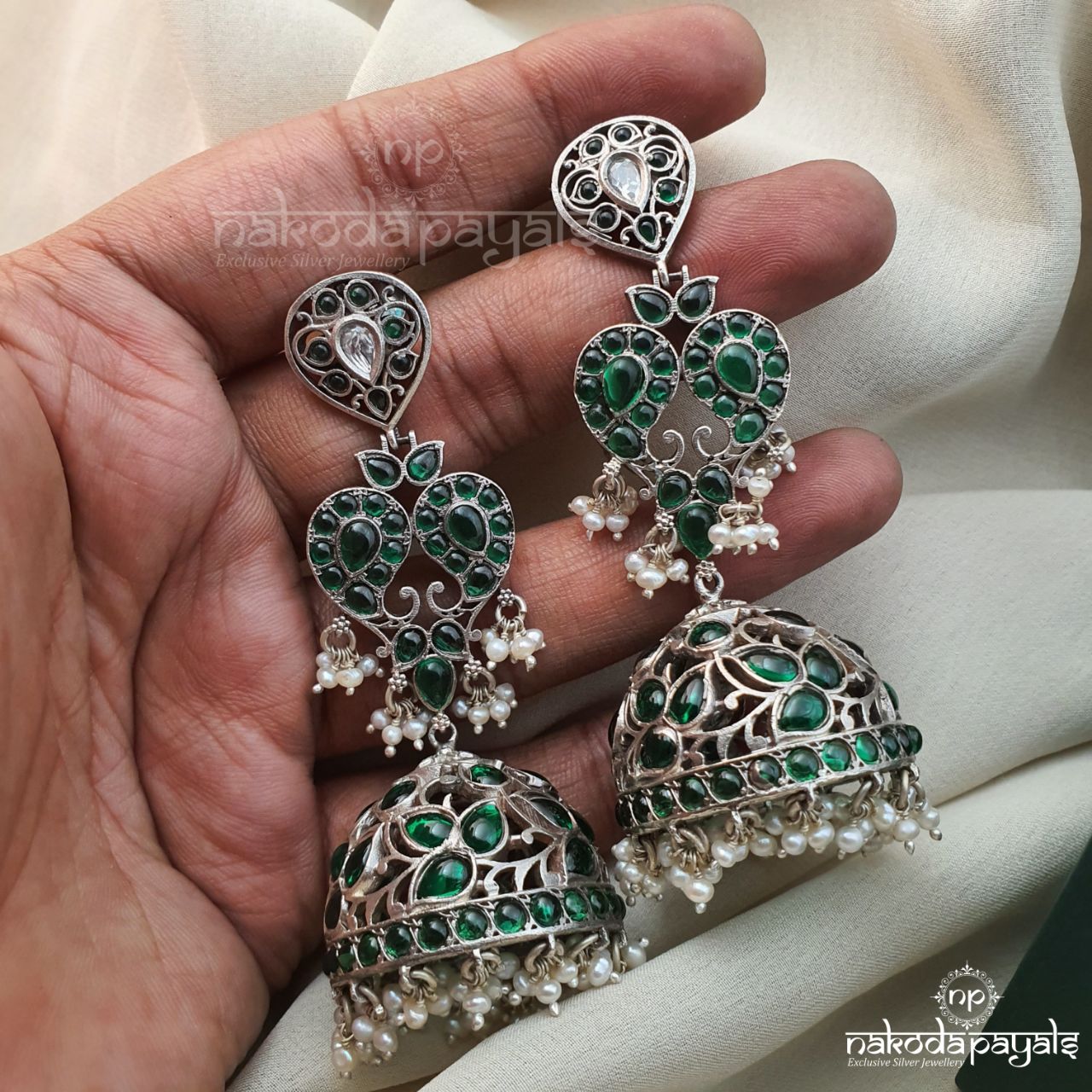 Big Green Dome Bell Jhumka