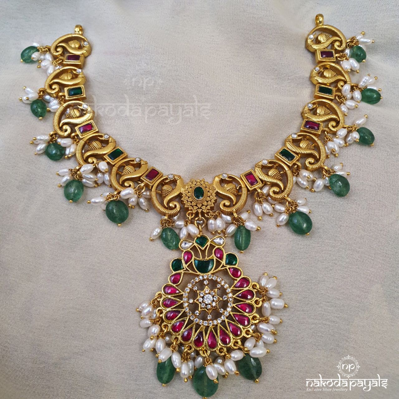 Peacock Mango Designed Neckpiece GN6090