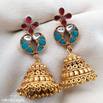 Turquoise Birdie Jhumka (Ge3830)