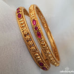 Red Kempu Bangle Pair