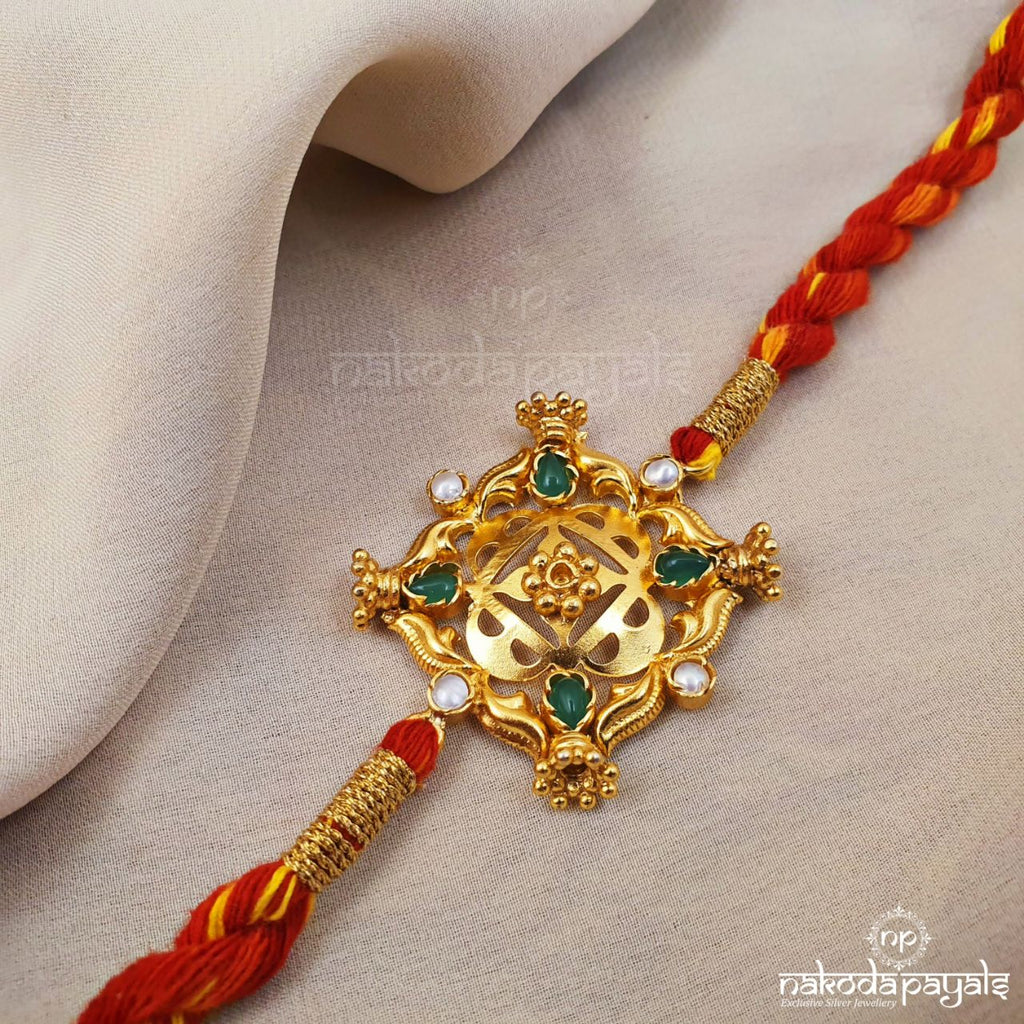 Majestic Golden Rakhi R5336