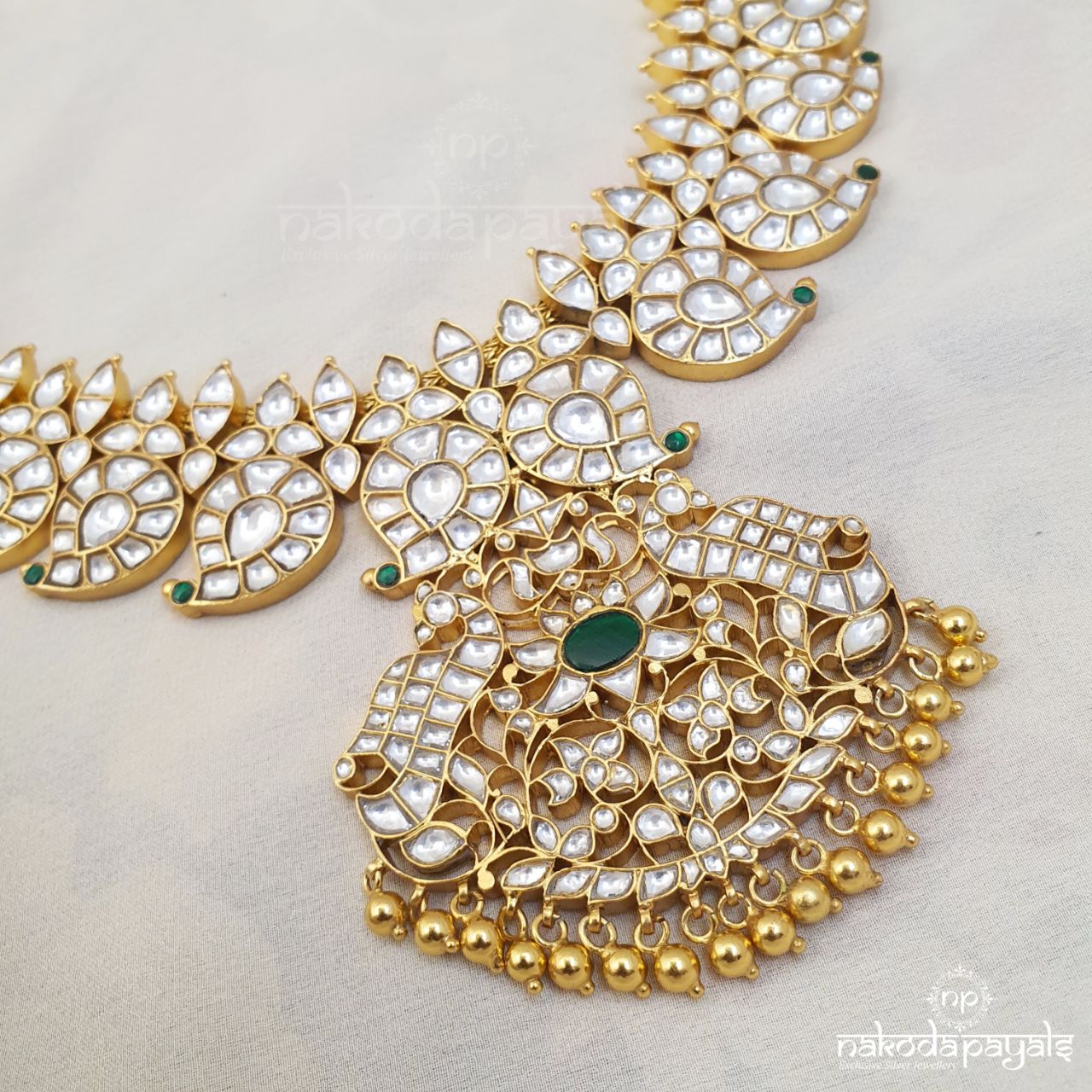 Magnificent Mango Kundan Neckpiece