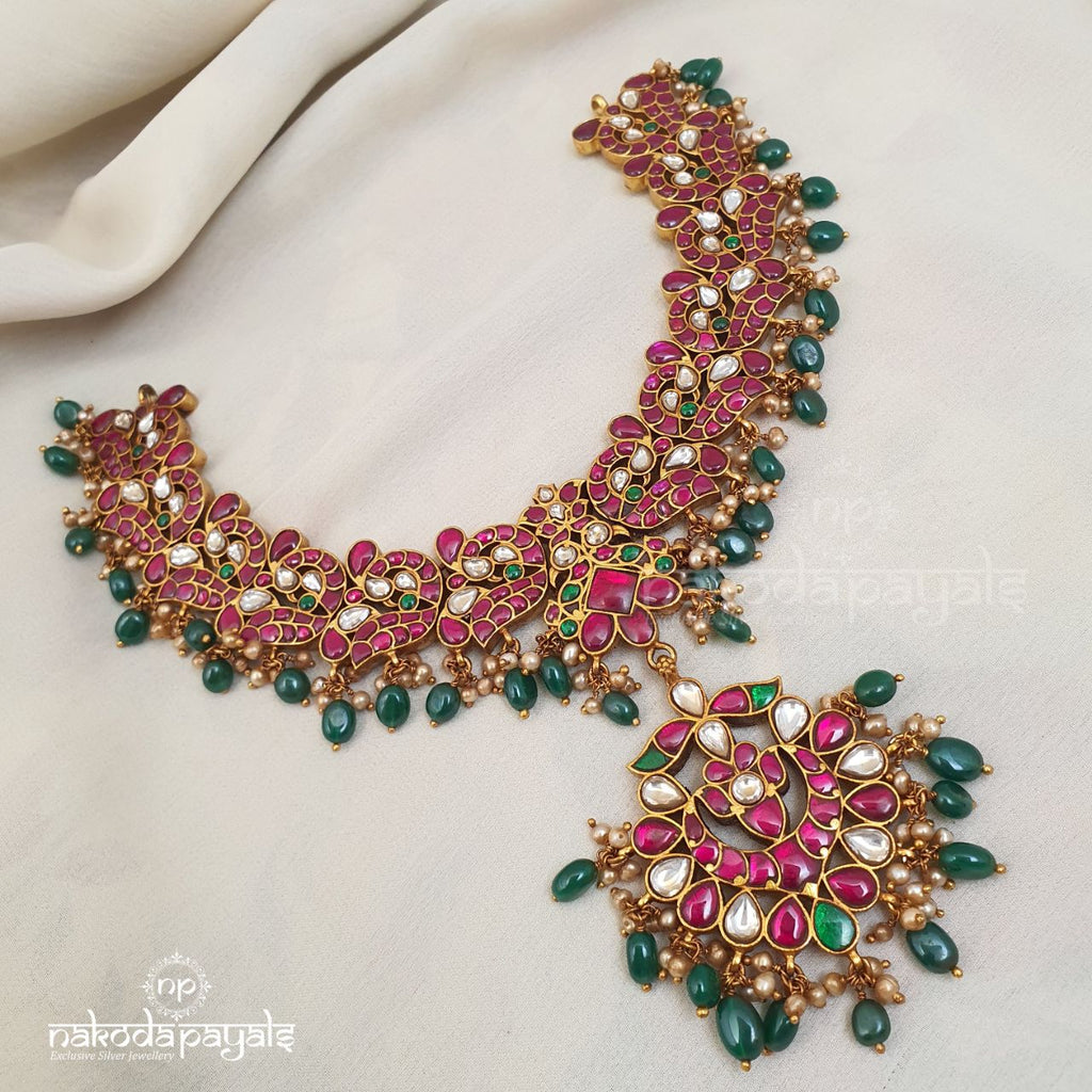 Perching Peacock Kundan Neckpiece