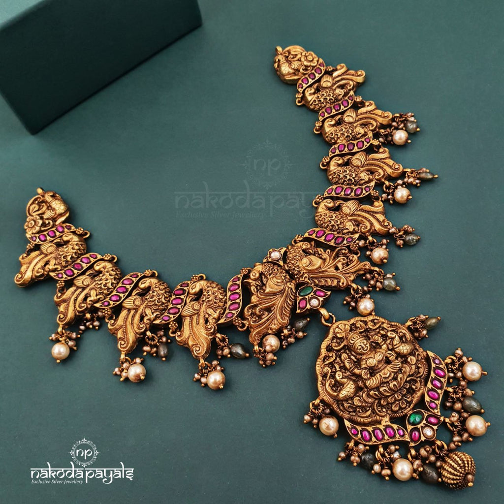 Peacock Lakshmi Neckpiece