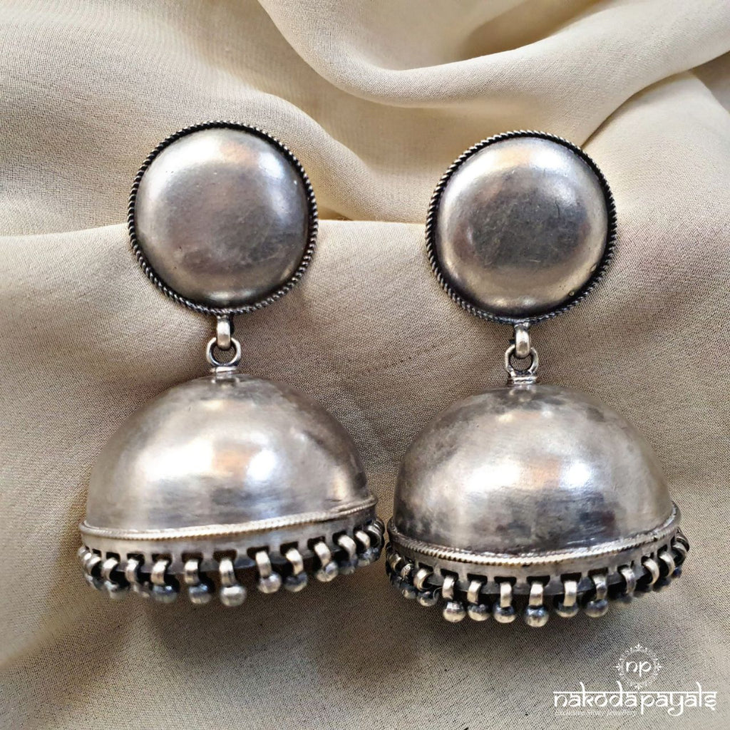 Plain Oxidised Jhumka