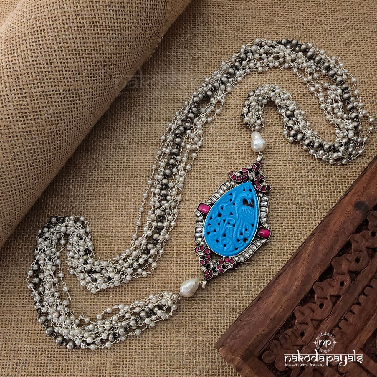 Turquoise Pearly Neckpiece (N6773)