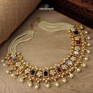 Navarathna Moissanite Neckpiece (GN5024)