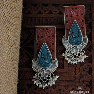 Rectangular Semi Stoned Chandbali (Dt0454)