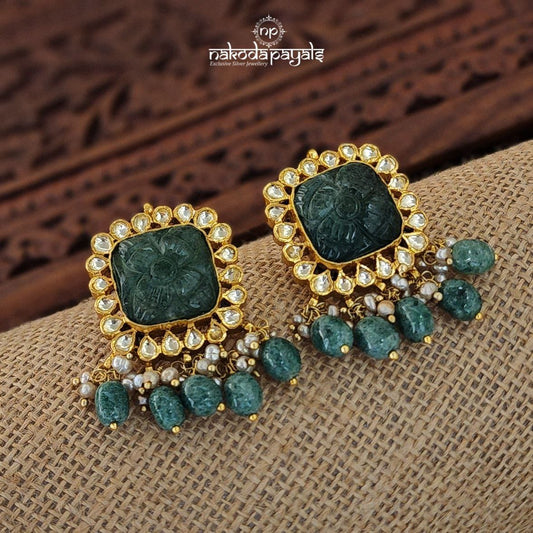Peridot Square Chandbali (Ge4423)