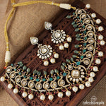 Princely Crowned Neckpiece With Earrings (GN5064)