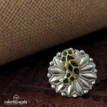 Green Peacock Finger Ring (F1863)