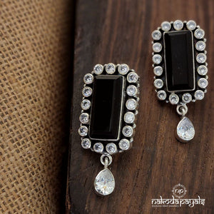 Black Onyx Chandbali (C6648)