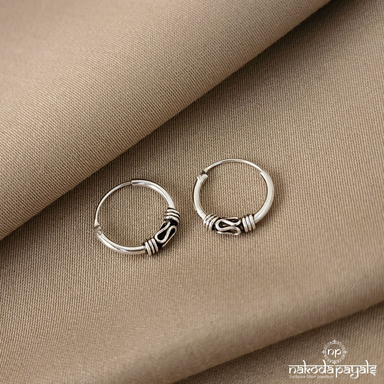 The Pragya Silver Chand Bali Earrings(Pearl) — KO Jewellery