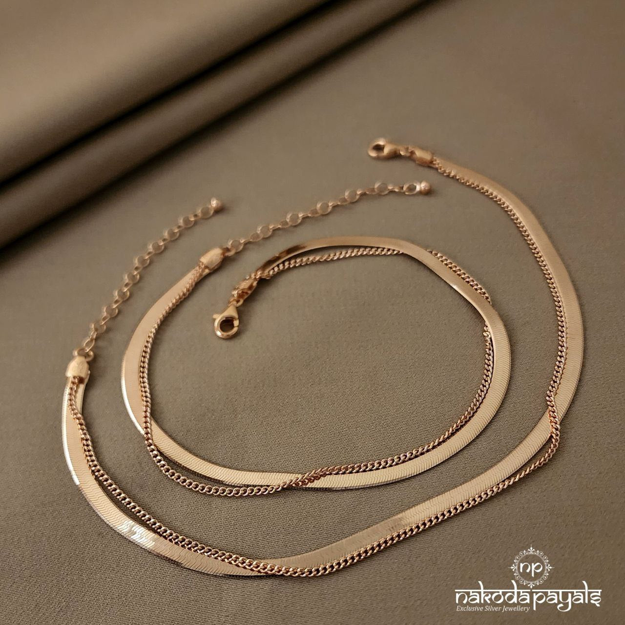 Flat Chain Anklets (A3455)