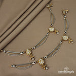 Dual Tone Kundan Anklets (A3508)