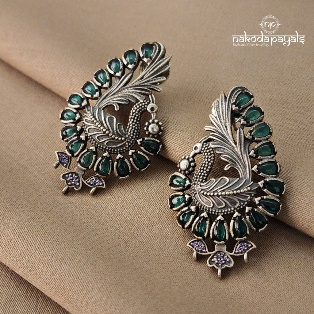 Green Peacock Studs (S4468)