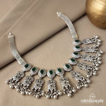 Oval Green Emerald Neckpiece (N7242)