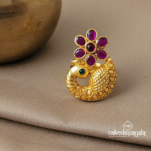 Peacock Floral Finger Ring (F2028)