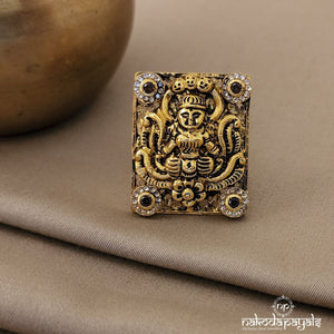 Rectangular Lakshmi Finger Ring (F2050)