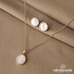 Elegant MOP Neckchain With Earrings (ST1320)