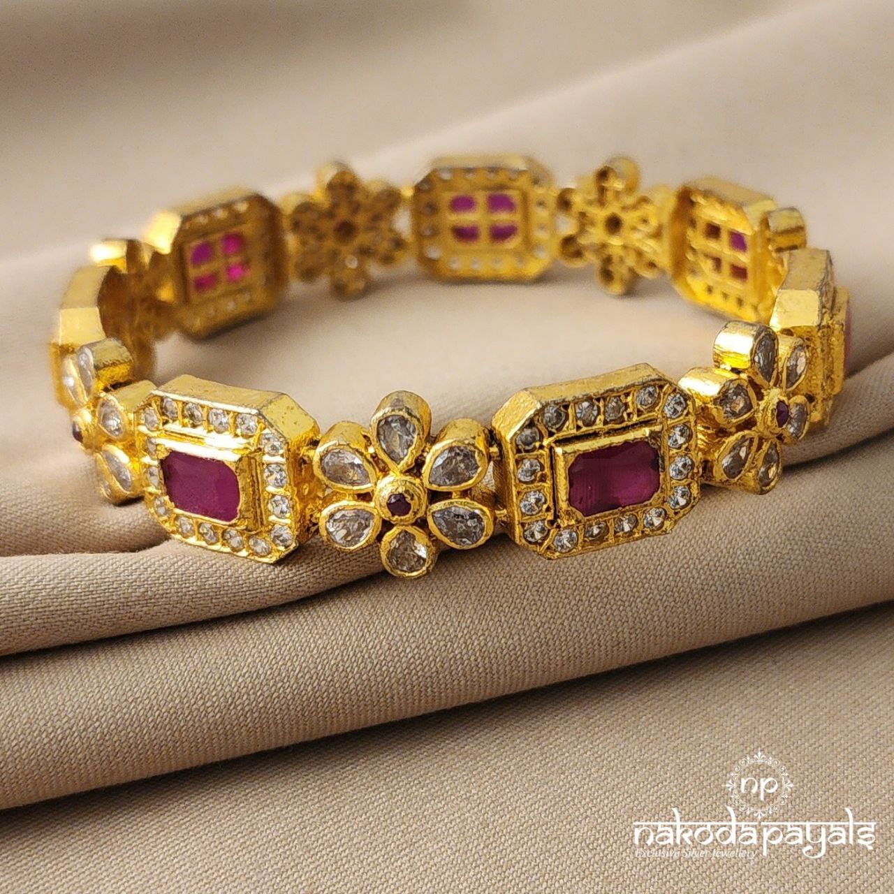 Rectangular Ruby Bangle Single (GK2175)-2.4