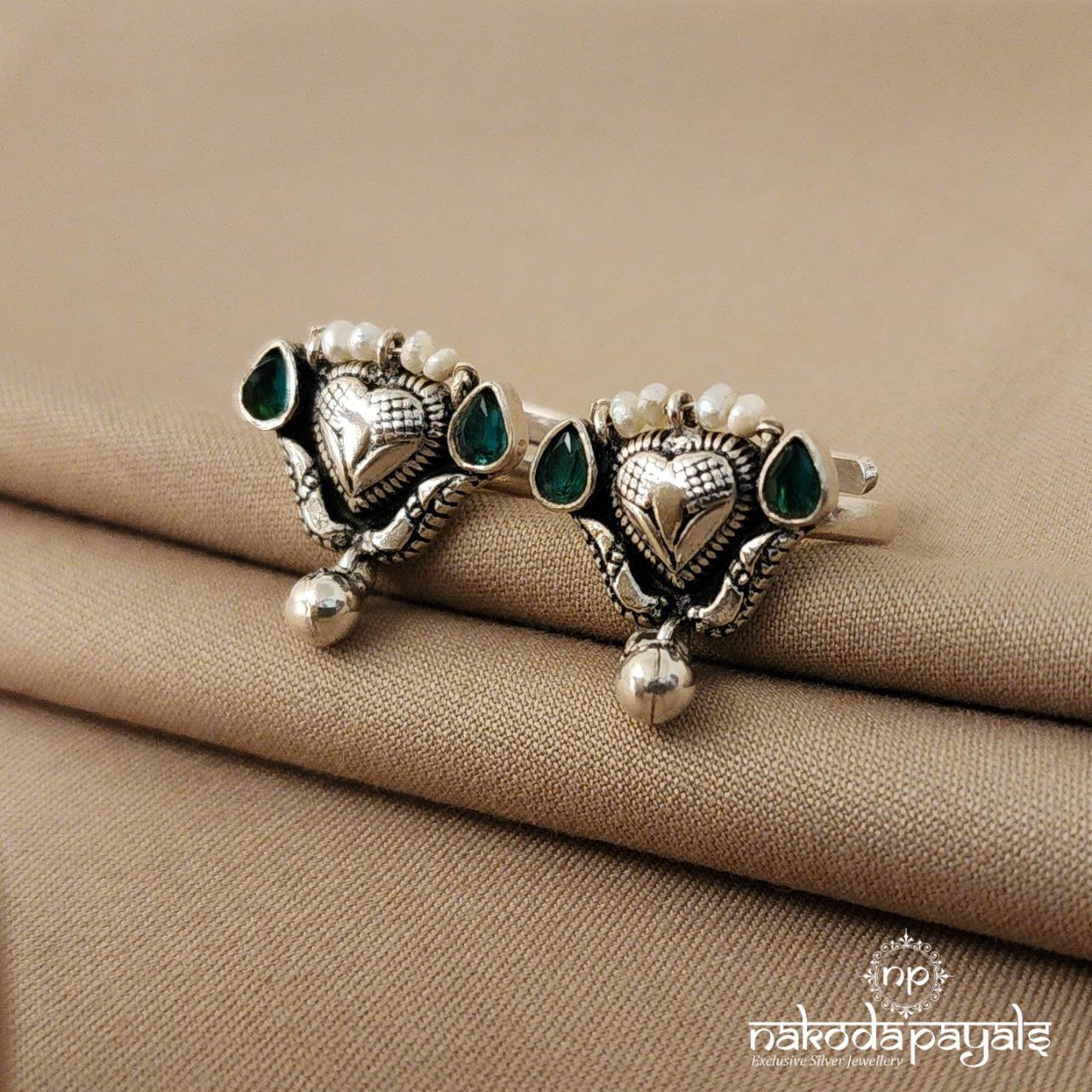 Green Heart Toerings (T2465)