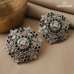 Striking Hexagonal Green Studs(S4562)