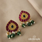 Green Drop Kundan Studs (Ge5044)