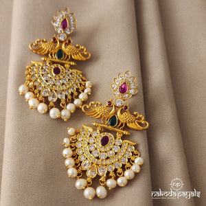 Light Weight Gold Chandbali Earrings  Dhanalakshmi Jewellers