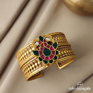 Twinny Peacock Cuff Kada Single (GK2185)