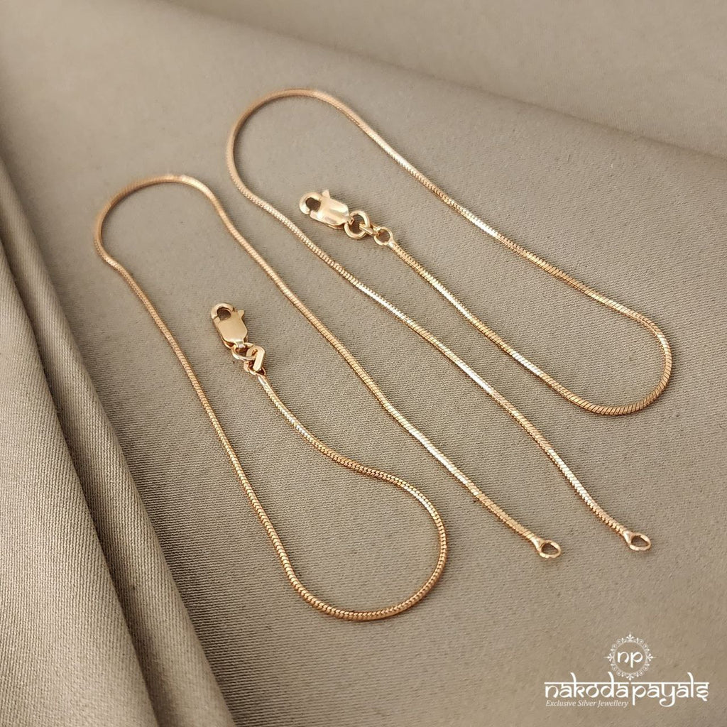 Plain Rose gold Anklets (A3732)