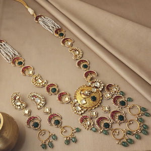 Fetching Peacock Neckpiece With Earrings (GN5776)