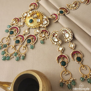 Fetching Peacock Neckpiece With Earrings (GN5776)